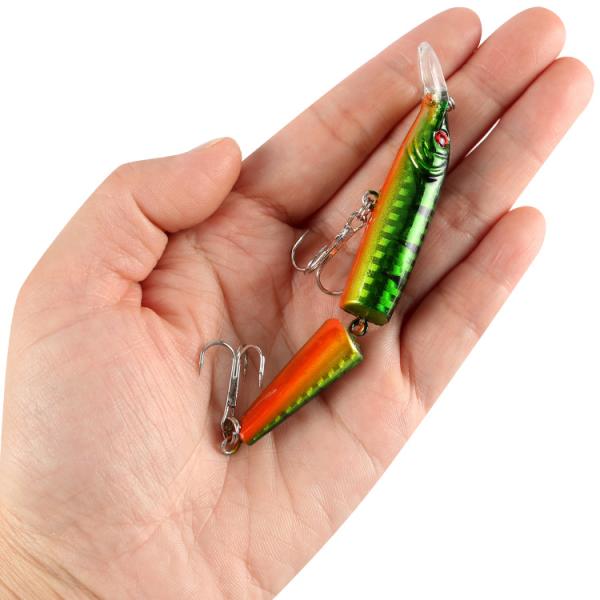 5 Colors 11CM/9.20g 6#Hooks 3D Eyes Plastic Bait Full Swimming Layer Multi Jointed Fishing Lure
