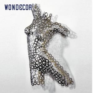 Quality Abstract circular splicing female torso stainless steel wall decoration sculpture for sale