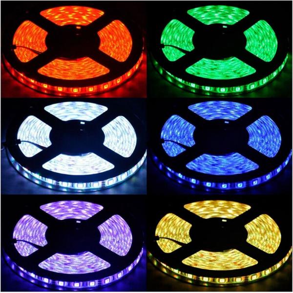 5050 SMD RGB 5m DC12V 60leds/meter flexible Waterproof rgb led strip garden decoration
