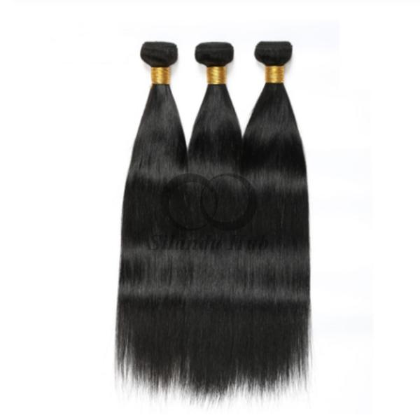 Natural Black Straight Remy Human Hair Bundles Sew In Weave Bundles Brazilian Bundle Deals