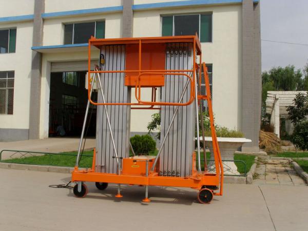double the mast aluminum alloy lift/Aerial vertical work platform dual wast