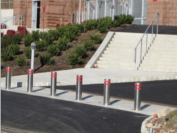 304 SS Hydraulic Automatic Rising Bollards Hydraulic Bollards For Security