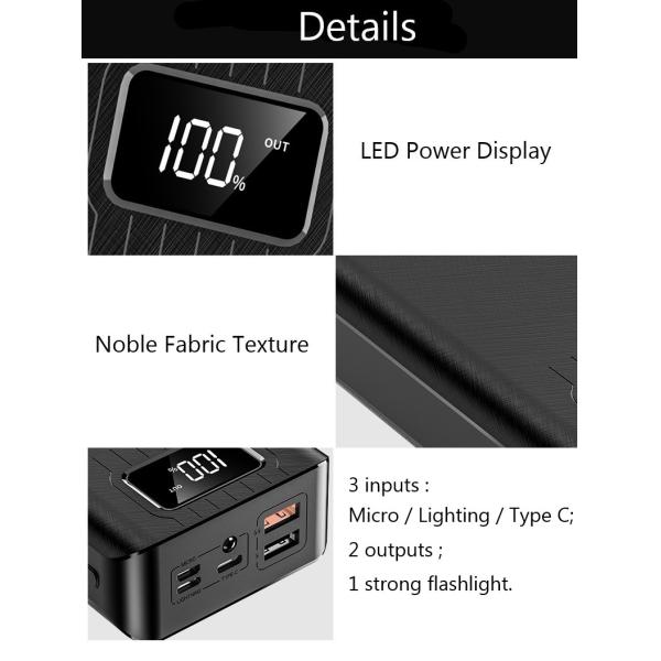 Big capacity 30000mah Power bank with 2 USB output Power Bank 30000 Powerbanks