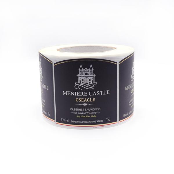 Private Self Adhesive Wine Sticker Labels Custom For Bottles ISO 9001