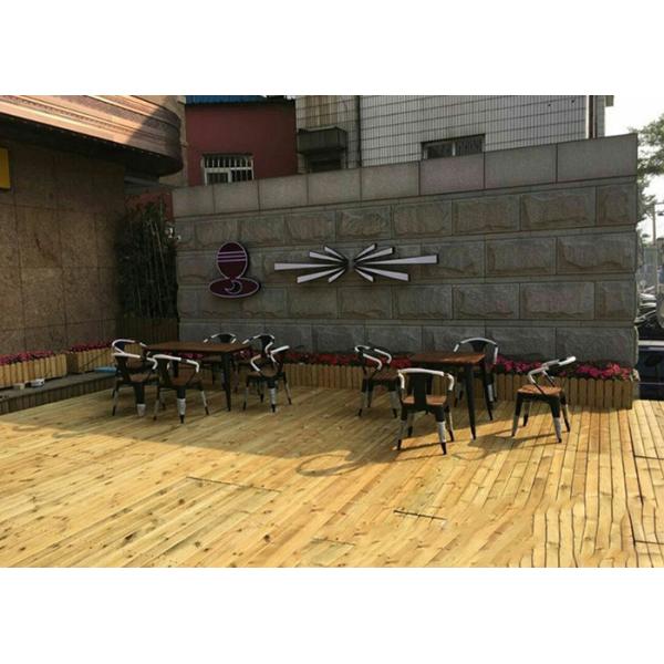 Simple Modern Solid Wooden Outdoor Furniture Balcony Table Chair Set For Leisure Cafe Bar