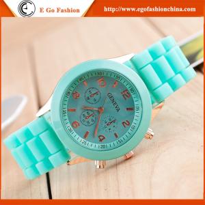 China Candy Color Rose Gold Silicone Watch Geneva Watches Jelly Watch OEM Kids Watch Unisex New on sale