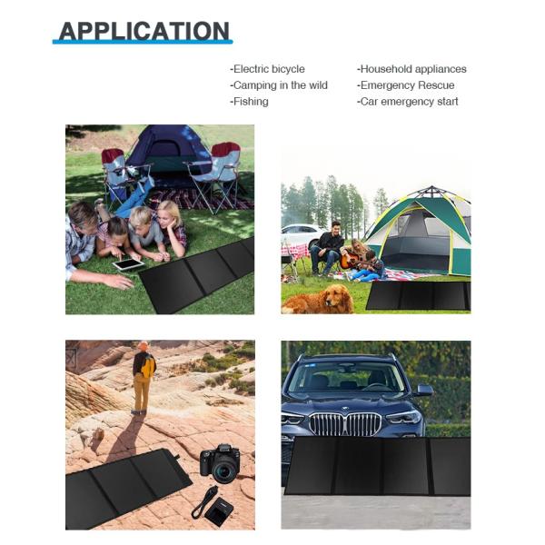 100w 120w 200w 300w Folding Solar Panel Kit Outdoor Carry For IPad Cell Phones