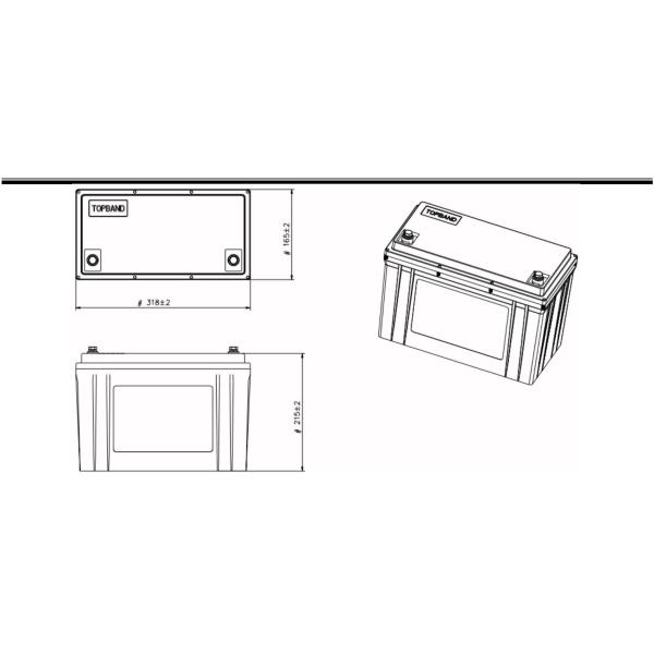 12 Volt RV Camper Battery 125Ah Normal Capacity Deep Cycle Lithium Battery
