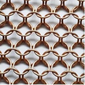 Electroplating Stainless Steel Ring Mesh Polished For Architectural Decoration