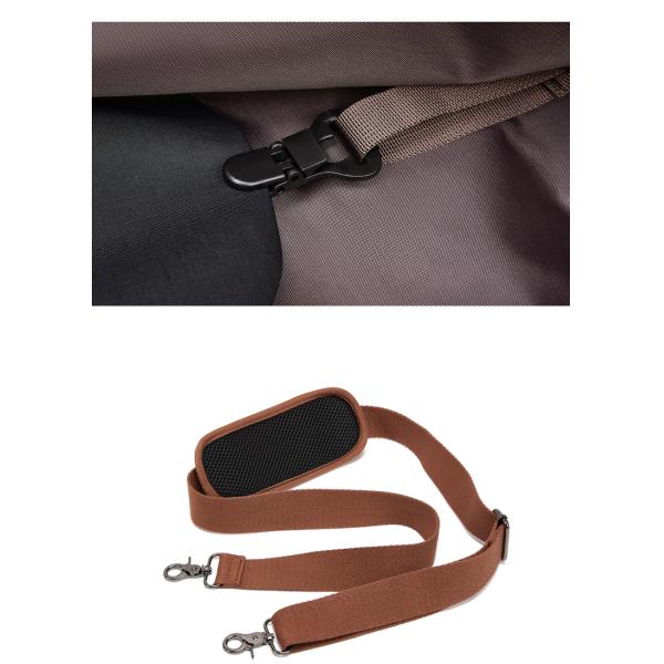 Outdoor PU Leather Travel Duffle Bag Brown With Separate Shoe Compartment