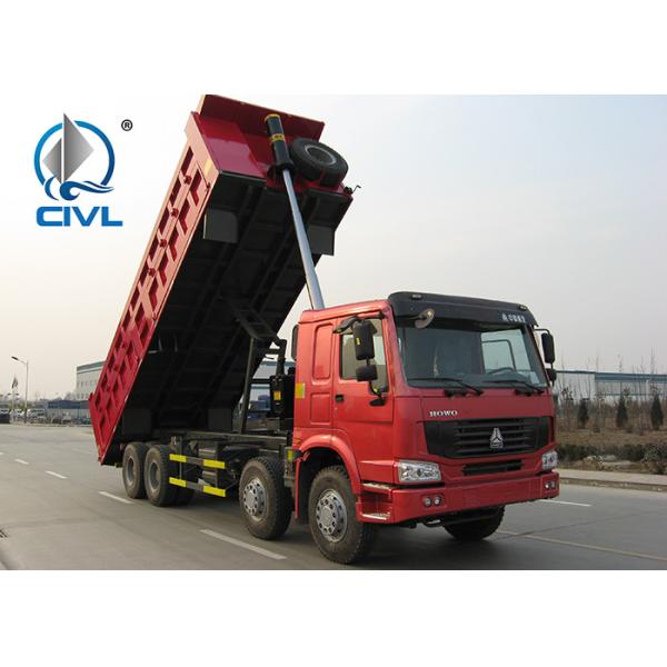 High Loading Capacity New Sinotruk Howo Dump Truck 371 HP 12 Wheels 50 Ton LHD