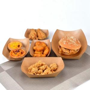 Quality Food Grade Kraft Paper Tray Disposable Recyclable Customized for sale