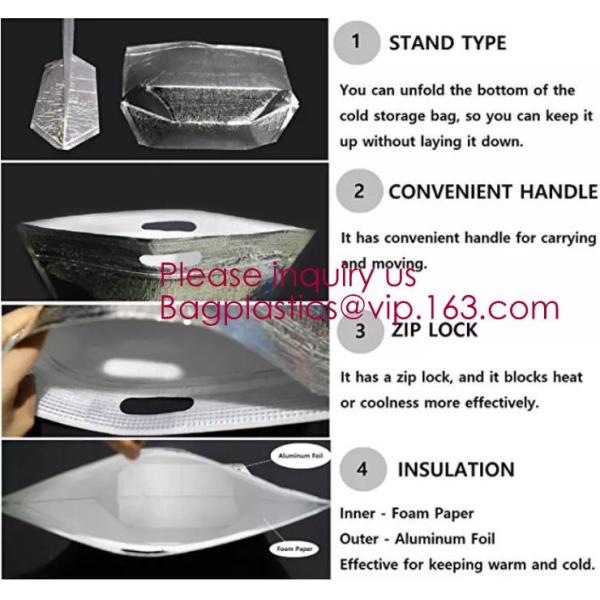 Foldable Lunch Insulated Cooler Bag Heated Food Delivery Bag Thermal Pizza Delivery Cooler Bag