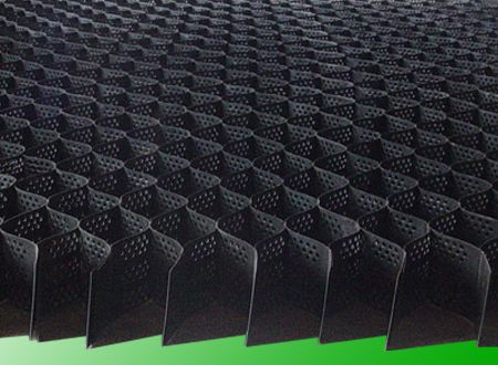 Ground Reinforcement Cellular Systems , Black Color HDPE Geocell For Road Reinforcement