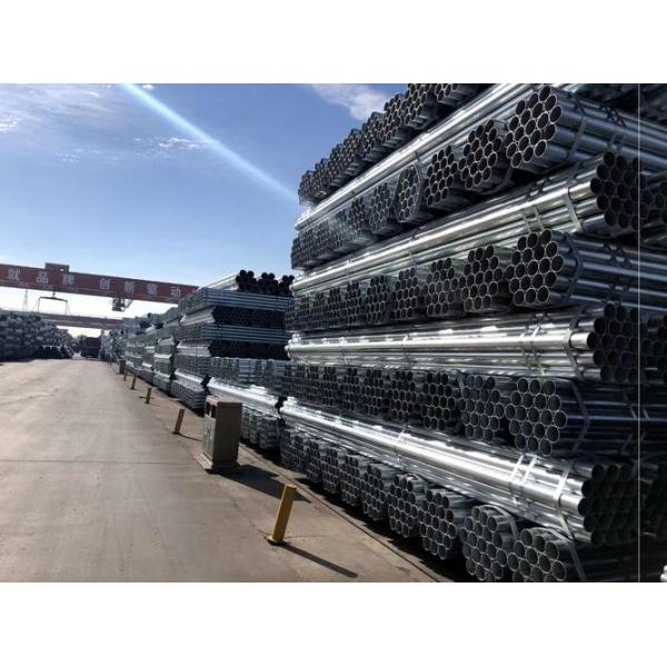 5.0mm Galvanized Welded Steel Pipe Hot Dip Round 600g / M2