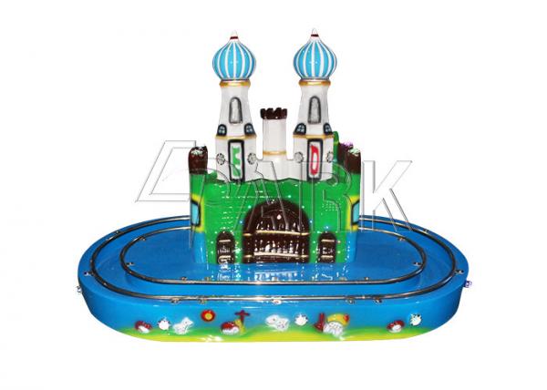 Buy Coin Operated Small Train Ride On Track Round Castle Different Color 100KG at wholesale prices