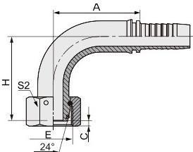 Parker Bite Type Fittings Hydraulic Elbow Hose Ferrule And Fitting Metric