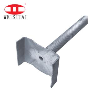 Quality Hollow Jack Base 600mm Adjustable Formwork Galvanized for sale