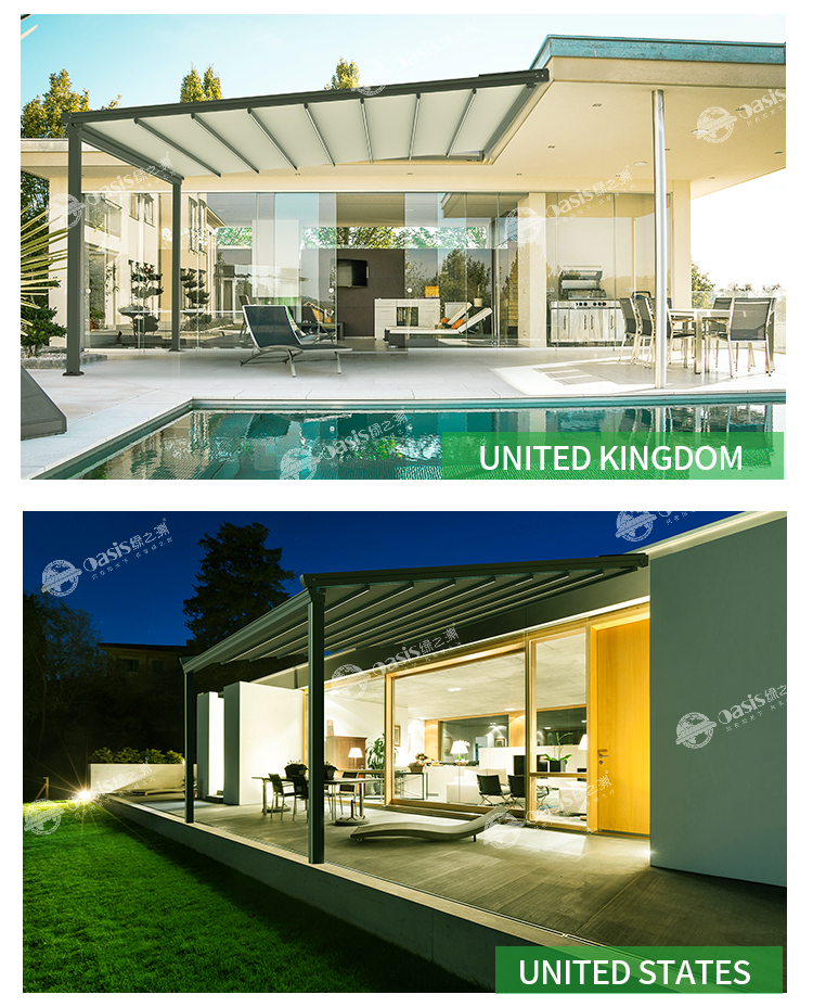 Premium Heavy-Duty Aluminum Frame Patio Awning-UV-Resistant Adjustable Telescopic Polyester Canopy