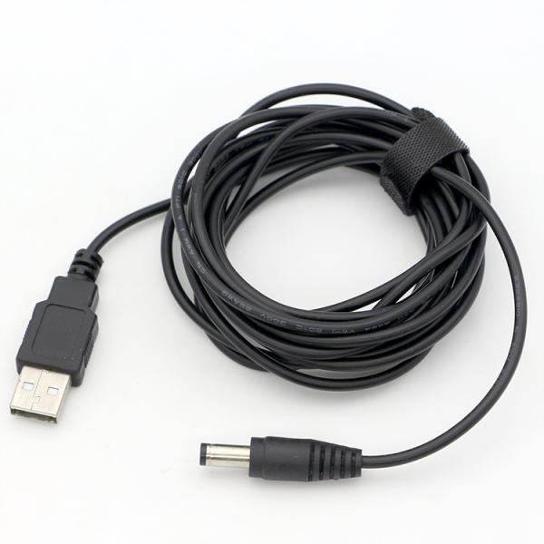 1m 3m 5m 10m 1A 2A 5A USB A Male to DC 5.5x2.1mm 3.5 1.35 4.0 1.7 Barrel Jack Power Charger Cable for LED CCTV Camer