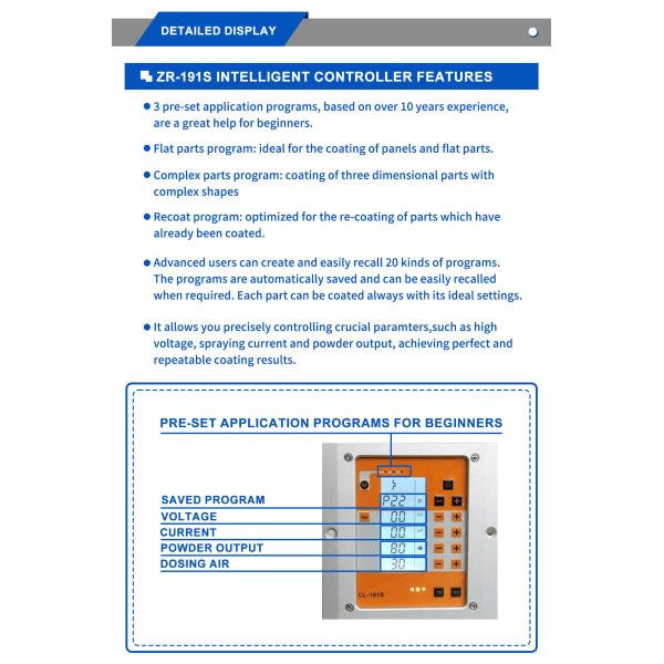COLO-191S Epoxy Polyester Electrostatic Powder Coating Gun Painting Machine Vibrating Powder Coating Equipment for Fast Color Change