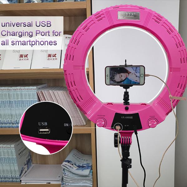 Wholesale Battery Powered LED Camera Ring Light for photography live streaming 4800lm Bi Color 3200-5500K 48w