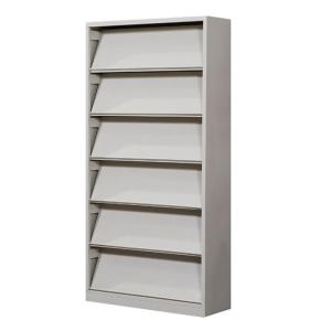 School Library 6 Layer Metal Steel Newspaper Magazine Cabinet