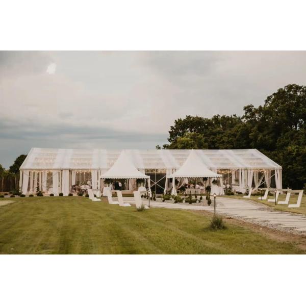 20x35m Outdoor Clear Roof Wedding Marquee Tent Croatia Style For 500 Seaters