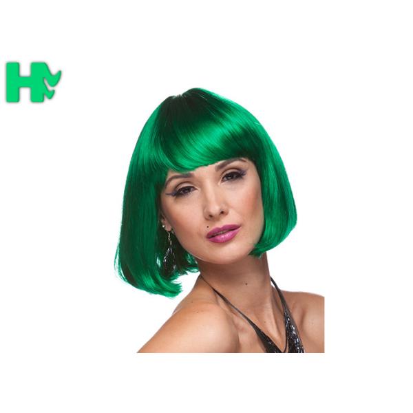 Straight Black Root White Short Synthetic Wigs Bob Style Wigs With Long Lifetime