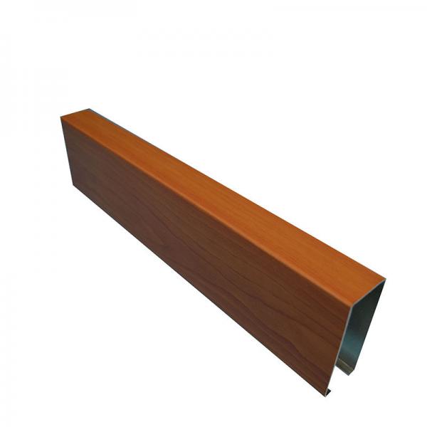 Buy Wood Grain Metal Ceiling Panels Rectangular / Aluminum Composite Panel Cladding  at wholesale prices