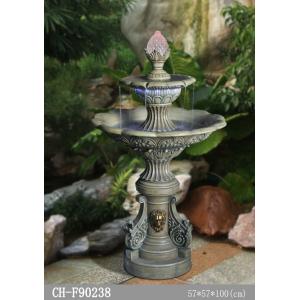 Two Tiers Lion Small Outdoor Water Fountain