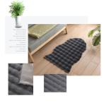 New Arrival Nordic Style Polyester Super Soft Faux Rabbit Fur 3D Bubble Area