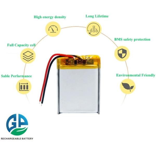 High Capacity High Cycle Time Lipo Battery 3.7v Rechargeable Batteries 5565110 Lipo Cell 5000mah Power Bank Lithium Polymer Battery