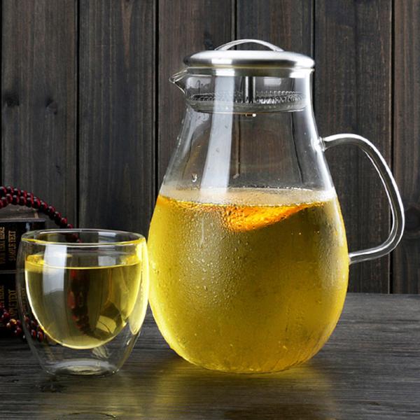 64oz Modern Water Carafe With Cup For Beverage / Fruit Infused Water Eco Friendly