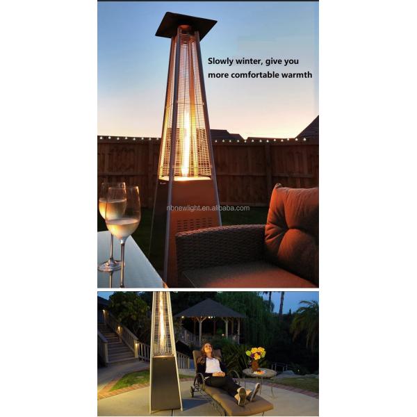 Standing Pyramid Torch Gas Heater Cover Total Height 2270mm Made for Garden and Indoor