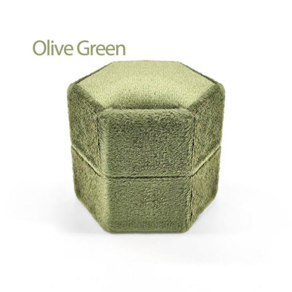 G76 Olive Green Velvet Ring Packaging Box Elegant Jewelry Gift Box for All Occasions
