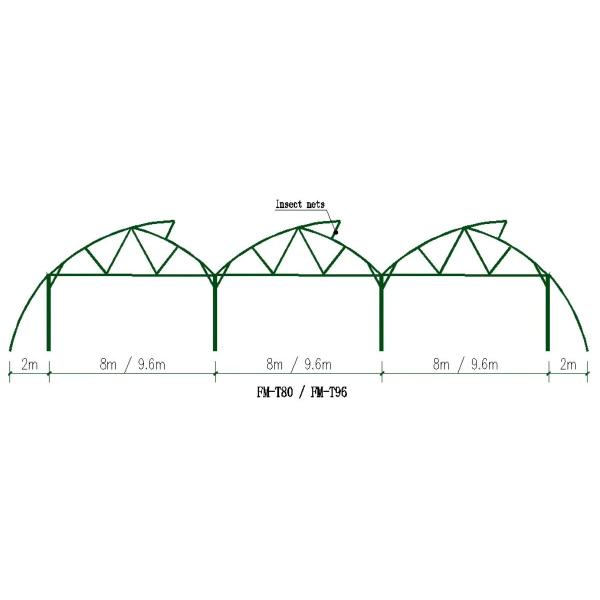 Turnkey Multi Span Film Green House Greenhouse Structure Commercial Greenhouse Frames For Plants