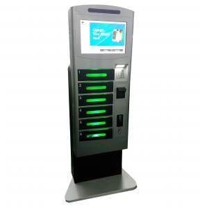 China Computer Operated Fast Cell Phone Charging Stations Coin / Bill / Card Payment on sale