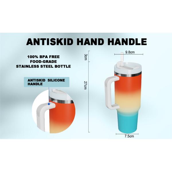 40oz Stainless Steel Vacuum Insulated Tumbler With Lid And Straw For Water