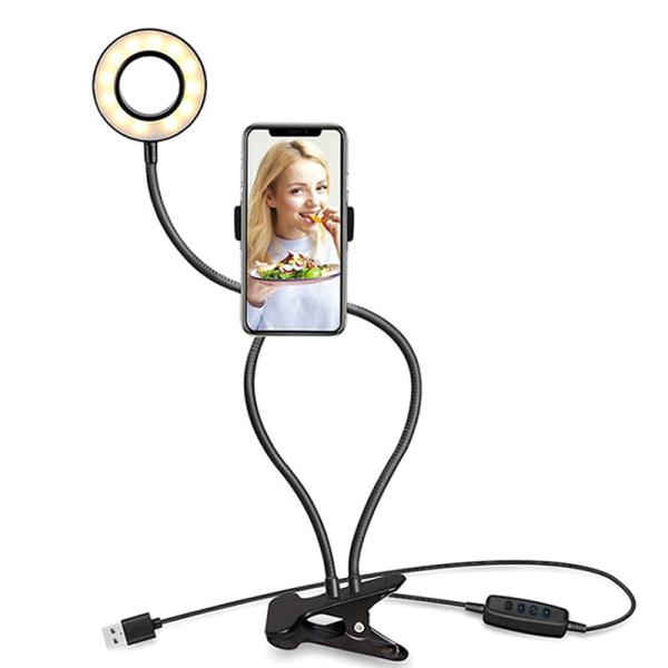 10 Brightness Levels Desktop Selfie Ring Light