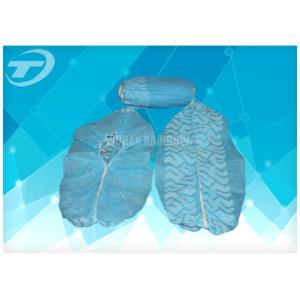 China Blue Hospital Shoe Covers Disposable , Fabric Anti Skid Shoe Covers on sale