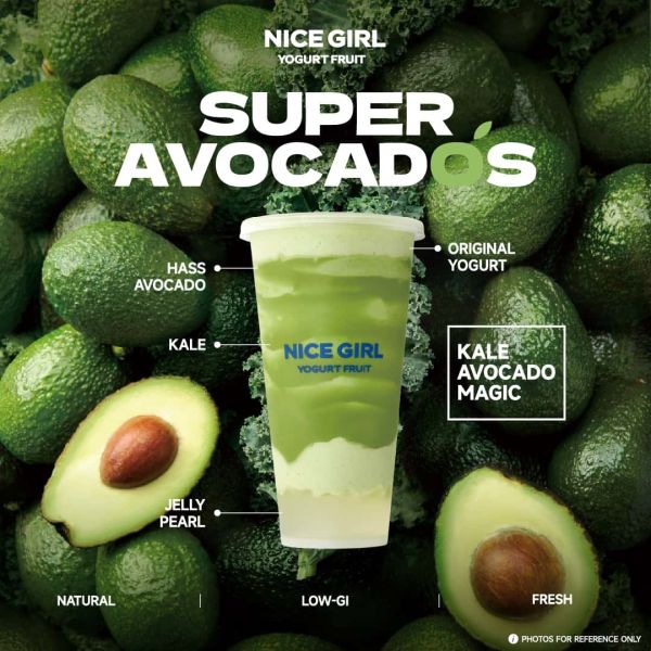 Green Super Avocado Smoothie Nutritional Creamy Kale Leaves Smoothie For Natural Energy