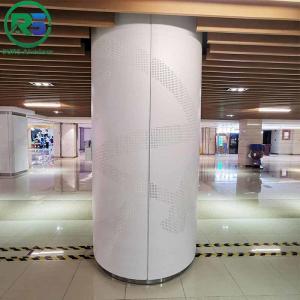China Decoration Interior Curved Aluminum Sheet Metal Wall Panels Column Seamed Cover Perforated on sale