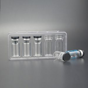 Quality Eco Friendly Transparent PET Ampoule Packaging Tray 10ml Vial Box for sale