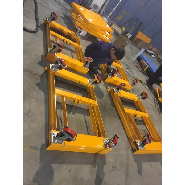 Pallet Roller Conveyor Scissor Lift Tables On Wheels 1100lbs Capacity 40"X20"