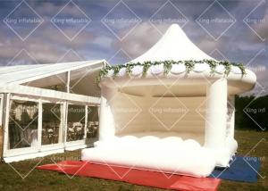 Quality Outdoor White 4x3.5m Carousel  Inflatable Bouncy Castle For Wedding Use for sale