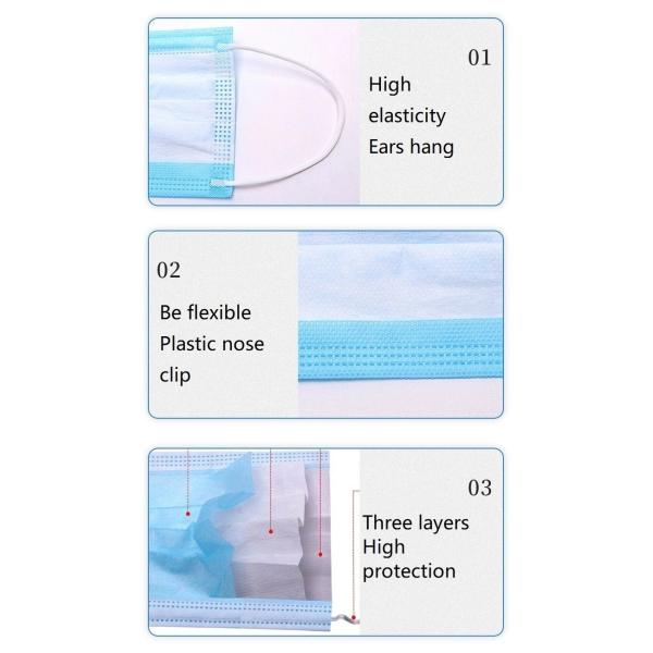 Kids Medical Disposable Products / Multi Color 3 Ply Protective Face Mask