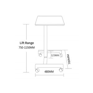 Portable Smart Lift Height Adjustable Standing Desk On Wheels