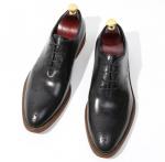 Handmade Patent Wedding Mens Leather Dress Shoes Oxfords Style With Black