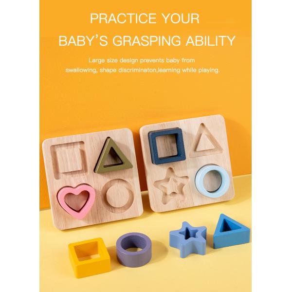 Early Learning Shape Cognition Wooden Puzzle Preschool Educational Toys Children Sensory Educational Toy